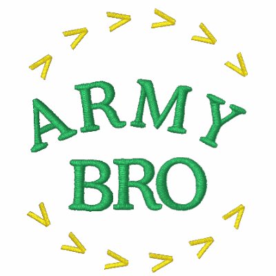 Army Bro Embroidered Shirt by GrooveMaster