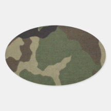 Army Camo Oval Sticker