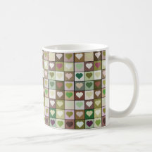 Army camouflage colour Heart pattern Mugs