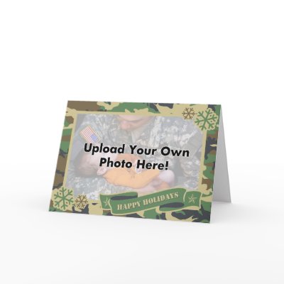 Army Camouflage Photo Template Holiday Card by zazzle