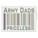 Army Dads Priceless Bar Code cards