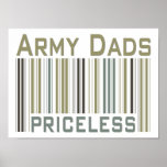 Army Dads Priceless Bar Code posters