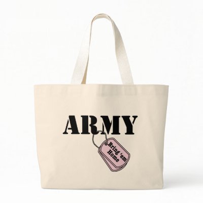 Army Dog Tags Canvas Bags by studio524