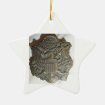ARMY EAGLE BELT BUCKLE STAR ORNAMENT