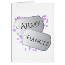 Army Fiancee Dog Tags Cards