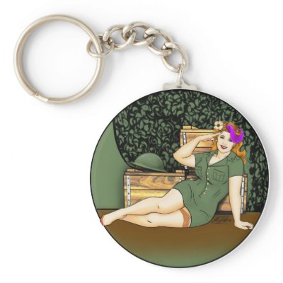Army Gal Keychain by KarinaDale