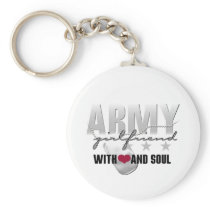Army Girlfriend with Heart and Soul Keychains