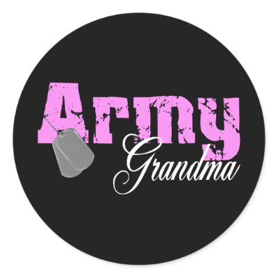 Army Grandma Round Stickers by militaryarmy