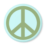 Army Green Peace Sign Products Magnets