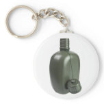 Army green plastic canteen key chains
