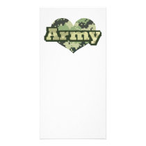 Army Heart Custom Photo Card