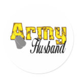 Army Husband Round Sticker