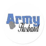 Army Husband Round Sticker