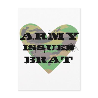 Army Issued Brat Post Card by ForemanFunnies