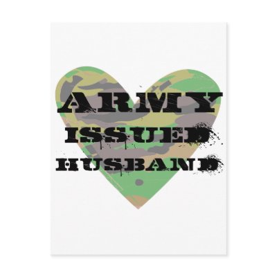 Army Issued Husband Postcard by ForemanFunnies