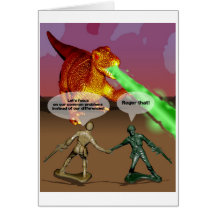 Army men working together card