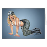 Army, Military Girl in Camo Pinup by Al Rio