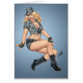 Army Military Pinup Girl in Camo #6 by Al Rio