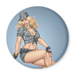 Army Military Pinup Girl in Camo #6 by Al Rio