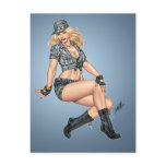 Army Military Pinup Girl in Camo #6 by Al Rio Post Cards