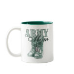 Army Mom Combat Boots N Dog Tags 2 Mugs