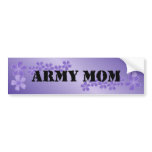 Army Mom Deep Lilac Bumper Stickers