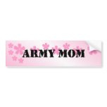 Army Mom Pale Pink Bumper Stickers