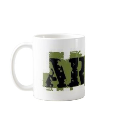 ARMY MUG GREEN AND BLACK by jonandmandi