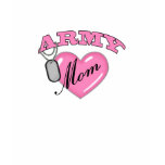 Army Mum Heart N Dog Tag t-shirts