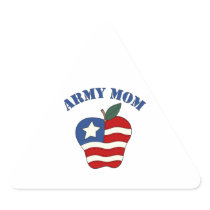 Army Mum Patriotic Apple Triangle Sticker