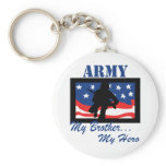Army My Brother My Hero Keychain