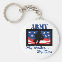 Army My Brother My Hero Keychain