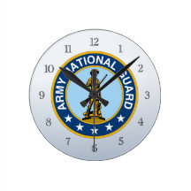 Army National Guard Militia Round Clocks