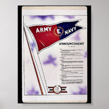 Army Navy Announcement Print