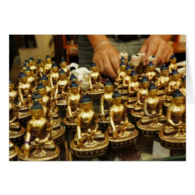 Army of Little Buddhas Card by Wonderlane