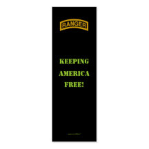 Army rangers 75th flash veteran patch bookmarker business cards
