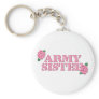 Army Sister Pink Roses Keychains