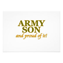 Army Son and Proud of It Personalized Invite
