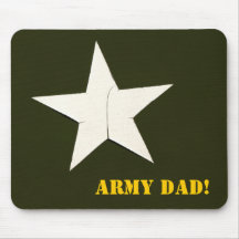 army star, Army Dad! Mousemats