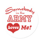 Army Round Stickers