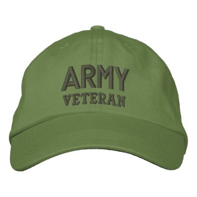 "Army Veteran" Embroidered Hats by cowboyannie