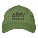"Army Veteran" embroidered hats