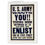 Army wants you!! cards