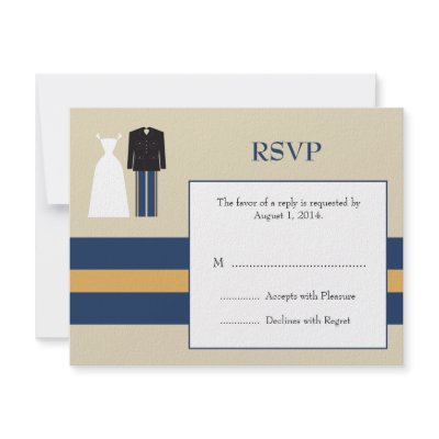 Army Wedding Invitation RSVP Card by dizzydesign