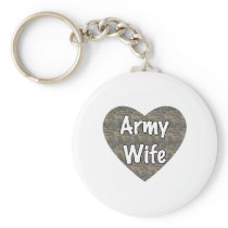 Army Wife ACU Heart Key Chains