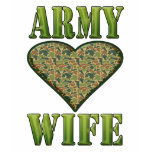 ARMY WIFE CAMO HEART t-shirts