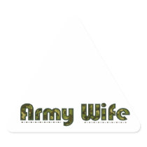 Army wife camouflage triangle sticker