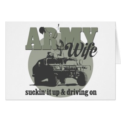 Army Wife Greeting Card by silentranksshop