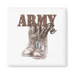 Army Wife Combat Boots N Dog Tags 1 Magnets