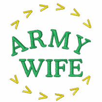 Army Wife Embroidered Polo Shirt